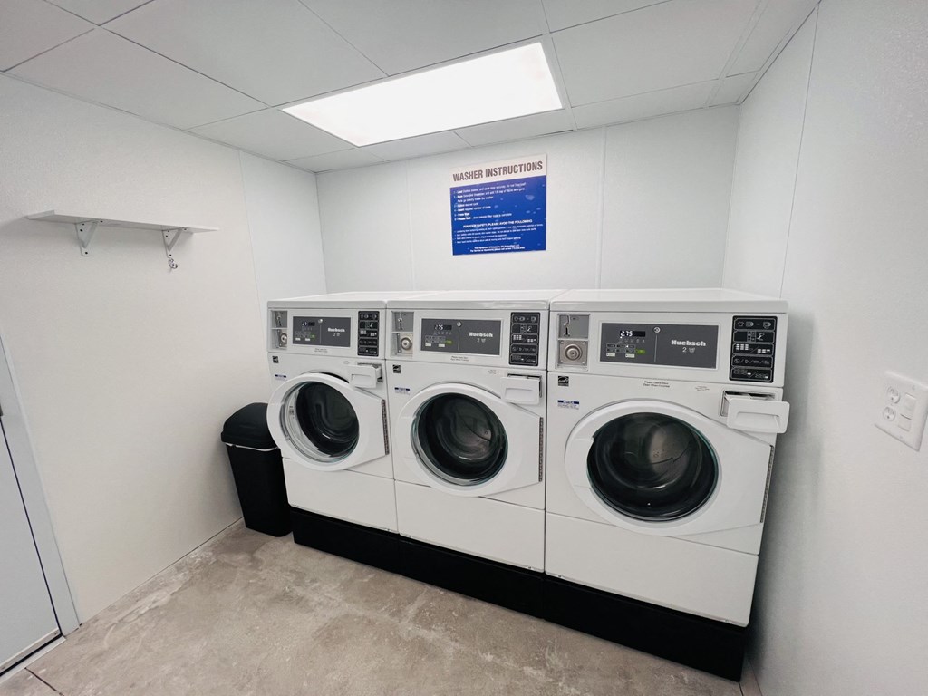 a washer and dryer in the laundry room