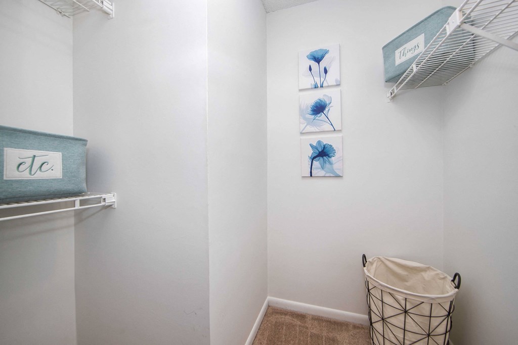 walk in closets at Brittany Place Apartments in Norfolk VA