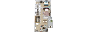 a floor plan of a house with a living room and a dining room