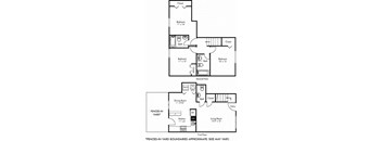 a floor plan of a house with bedrooms and baths
