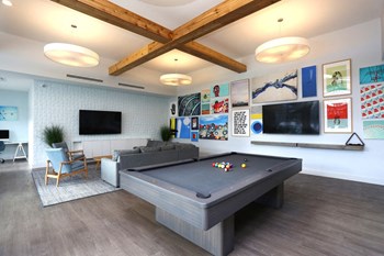 The Gallery Midtown Apartments in Richmond, VA Clubhouse Pool Table Clubhouse Pool Table at The Gallery Midtown Apartments in Richmond, VA - Photo Gallery 3