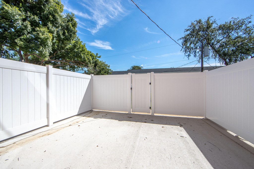 Fenced in Patio