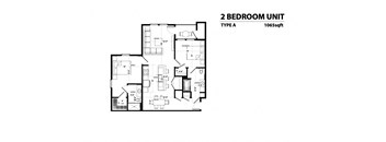 Duet 2 Bedroom 2D Accessible Floor Plan