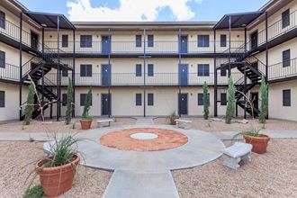 Courtyard With Exterior View at Tuscany Apartments, San Angelo, Texas