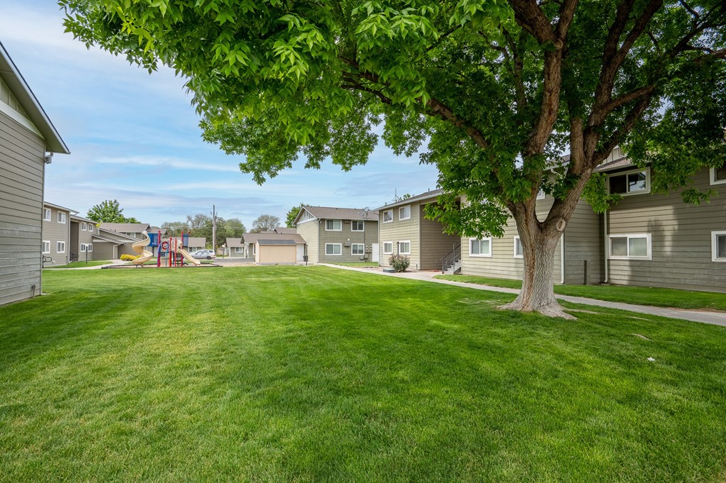 our apartments have a playground and green lawn
