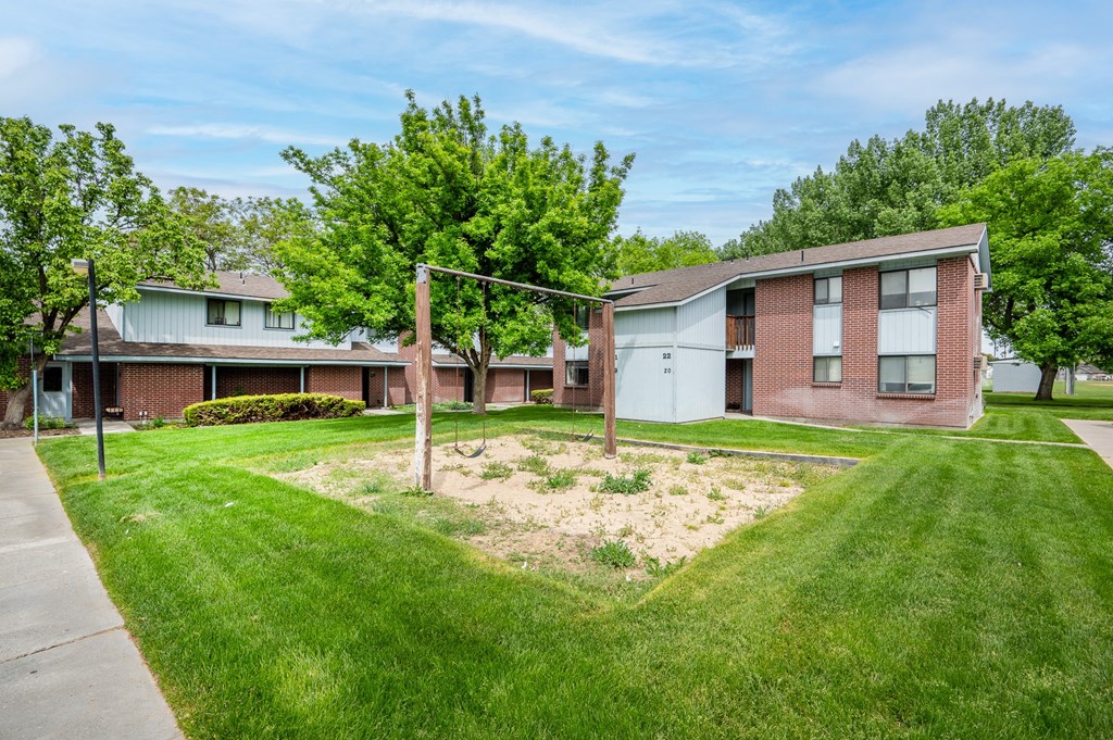our apartments feature a spacious yard and green grass