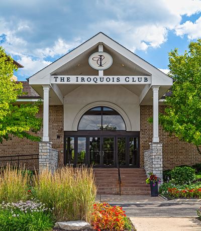 Iroquois Club Apartments Front Entrance Located In Naperville, IL