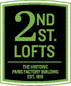 a sign that says 2nd 25st off the historic factory building est