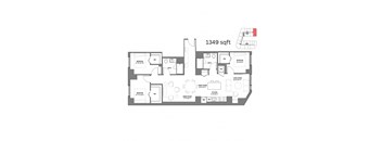 the floor plan of the suite