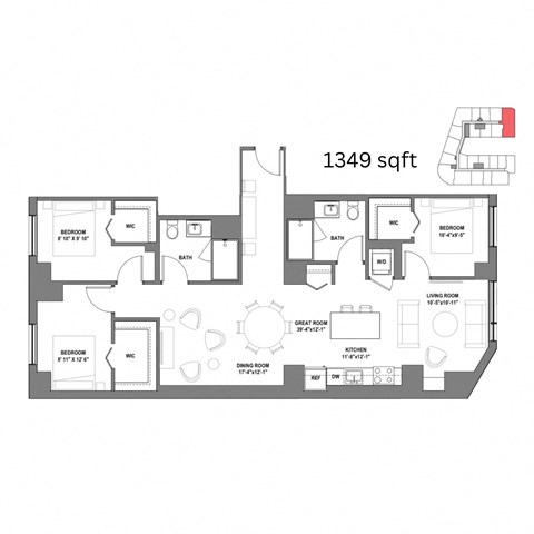 the floor plan of the suite