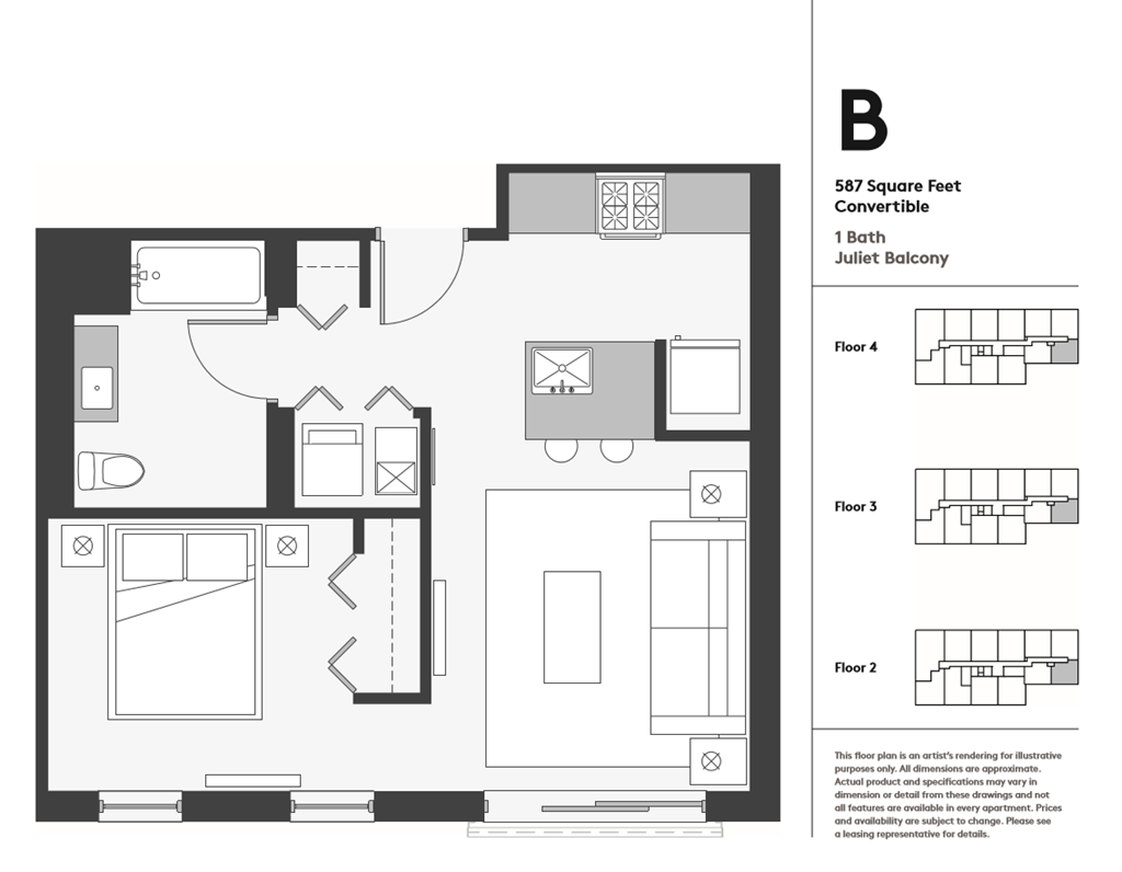 a floor plan of a living room with a bedroom and a bathroom
