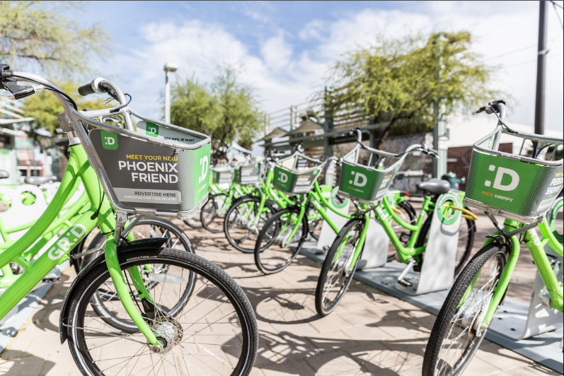Ride Share Bikes Near Union at Roosevelt Apartments