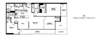 C1 - Three Bedroom Two Bath