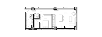 the floor plan of the house is drawn on a white background royalty free illustration