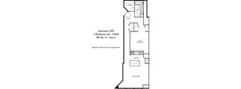 a floor plan of a 1 bedroom loft 1 bath house plan
