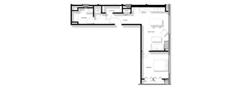 floor plan of the upper level of the house