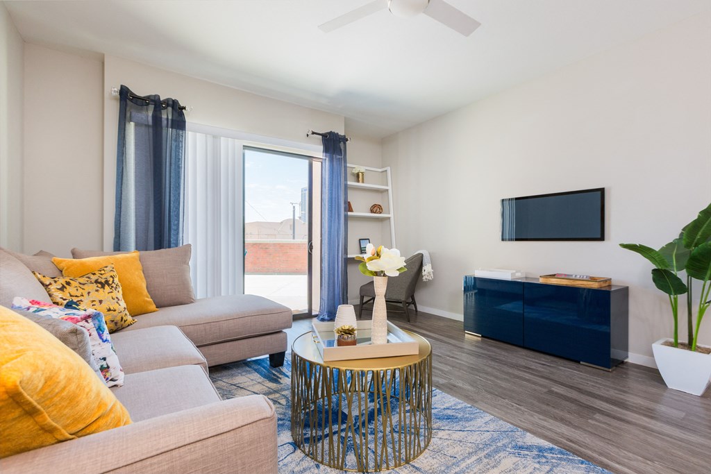 Open Concept Living Rooms At Union at Roosevelt Apartments In Phoenix, AZ
