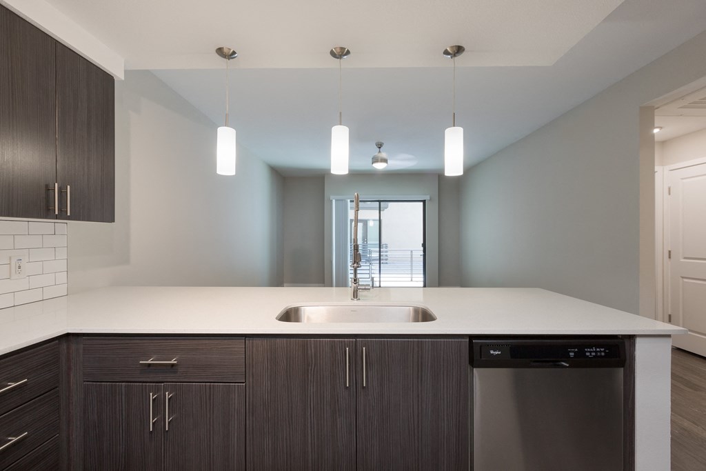 Sleek Apartment Kitchens At Union at Roosevelt Apartments In Phoenix, AZ