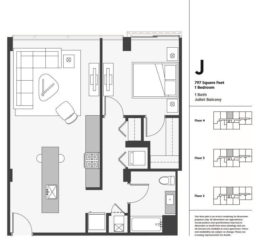 a floor plan of a house with a bedroom and a living room
