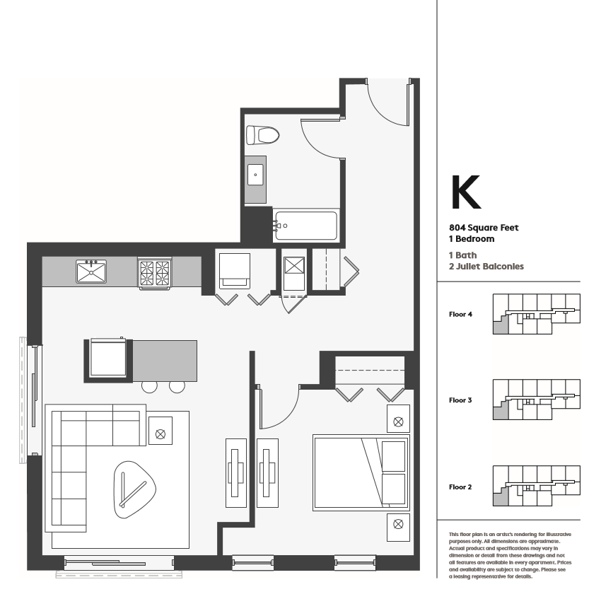 a floor plan of a house with a bedroom and a living room