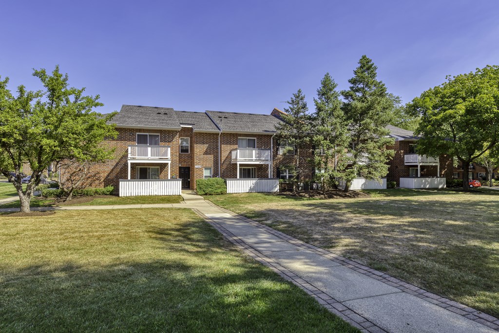 our apartments at the district feature a spacious yard and green grass