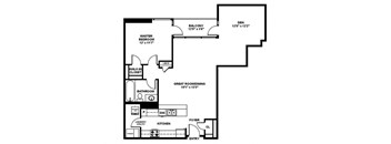 A6 - One Bedroom with Den One Bath