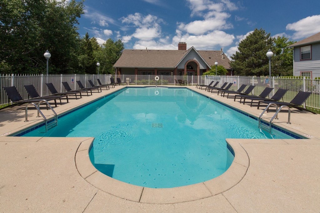 the swimming pool at our apartments