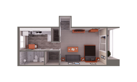 Studio_500 sqft at 151 Ocean Road LLC, Rhode