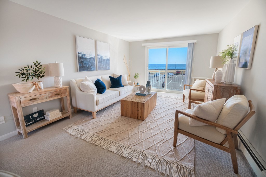 Modern-styled living room at 151 Ocean Road LLC, Rhode , 02882
