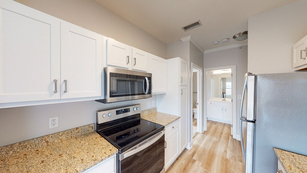 One bedroom apartment kitchen