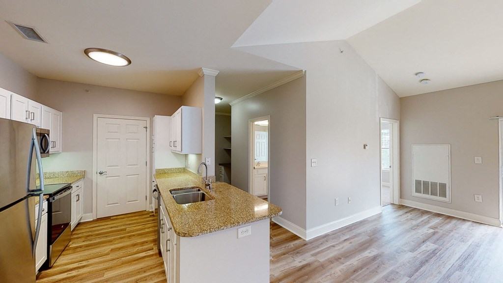 Two bedroom apartment with large open common space