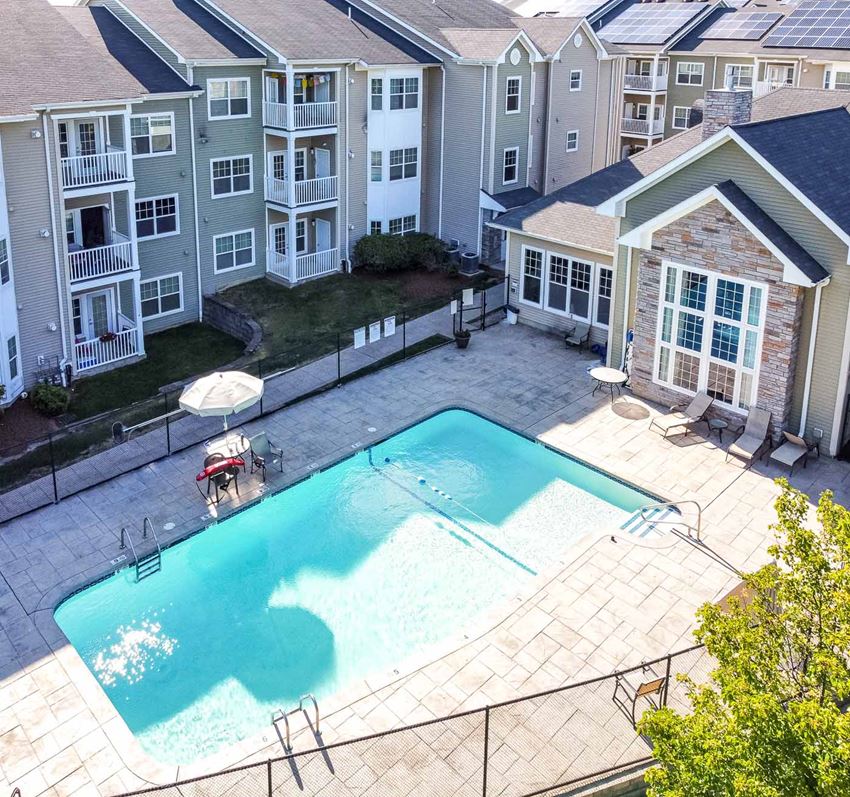 Commons at boston road apartments pool and leasing center/community room