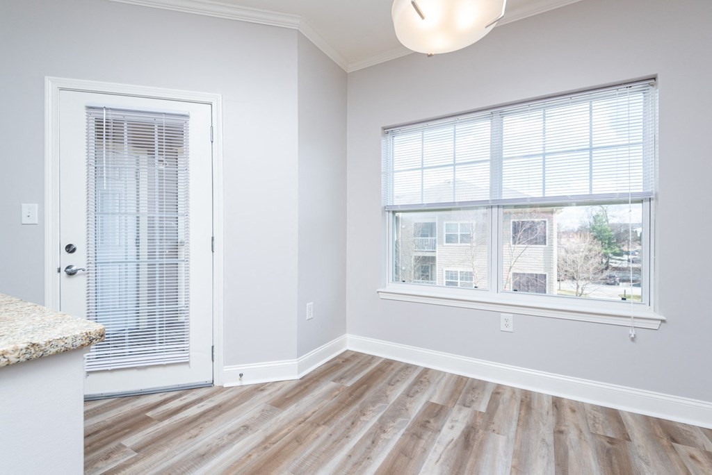 Drum hill one bedroom apartment with large living spaces, and windows