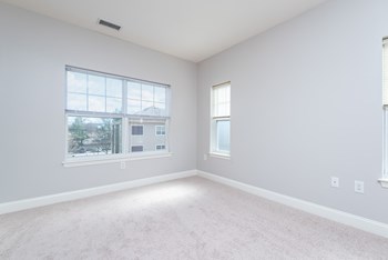 Drum hill one bedroom apartment bedroom with plush carpeting and large windows - Photo Gallery 23