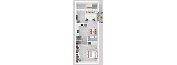 a floor plan of a bedroom apartment