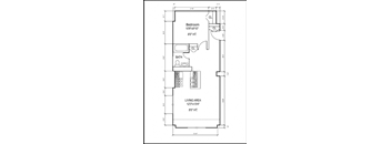 floor plan of the first floor of a small house