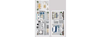 bedroom floor plan an in 2 bed 2 bath condo student rentals