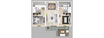 Two Bedroom Two Bath Apartment