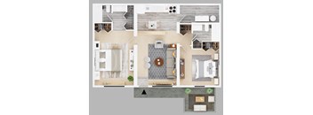 Two Bed Two Bath with Master Bedroom