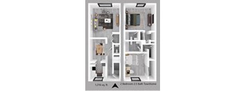 2-bedroom floor plan.