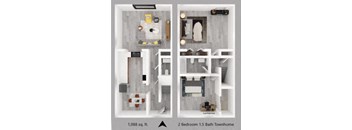 2-bedroom floor plan.