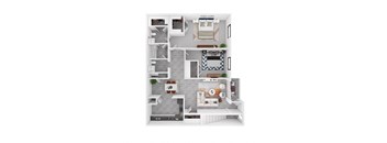 2-bedroom floor plan.