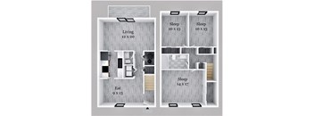 Three Bedroom 1.5 Bath TH