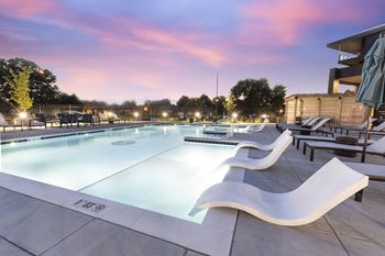 Pool With Relaxing Chairs at Wesmont, Indiana, 46202