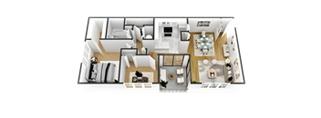 typical floor plan of a 2 bedroom apartment
