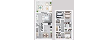 4-bedroom townhouse floor plan.