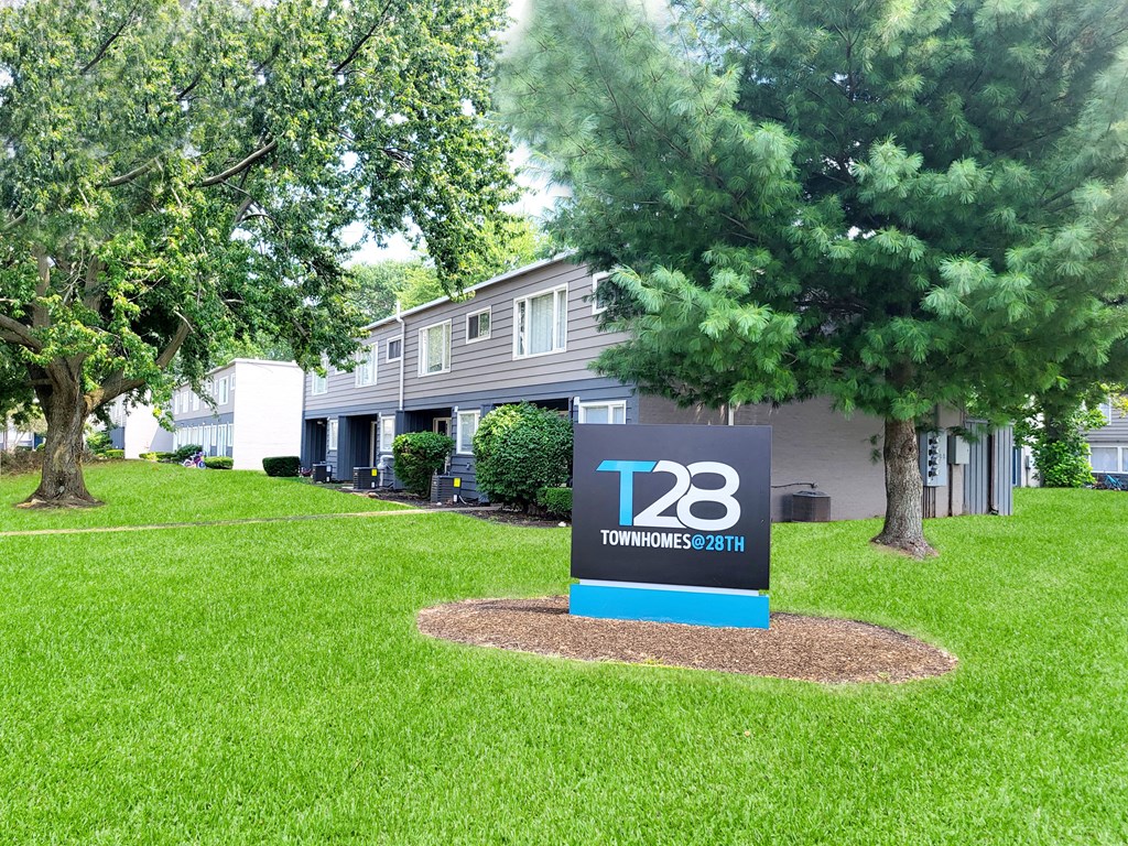 Property Signage at Townhomes at 28th, Columbus, IN, 47201