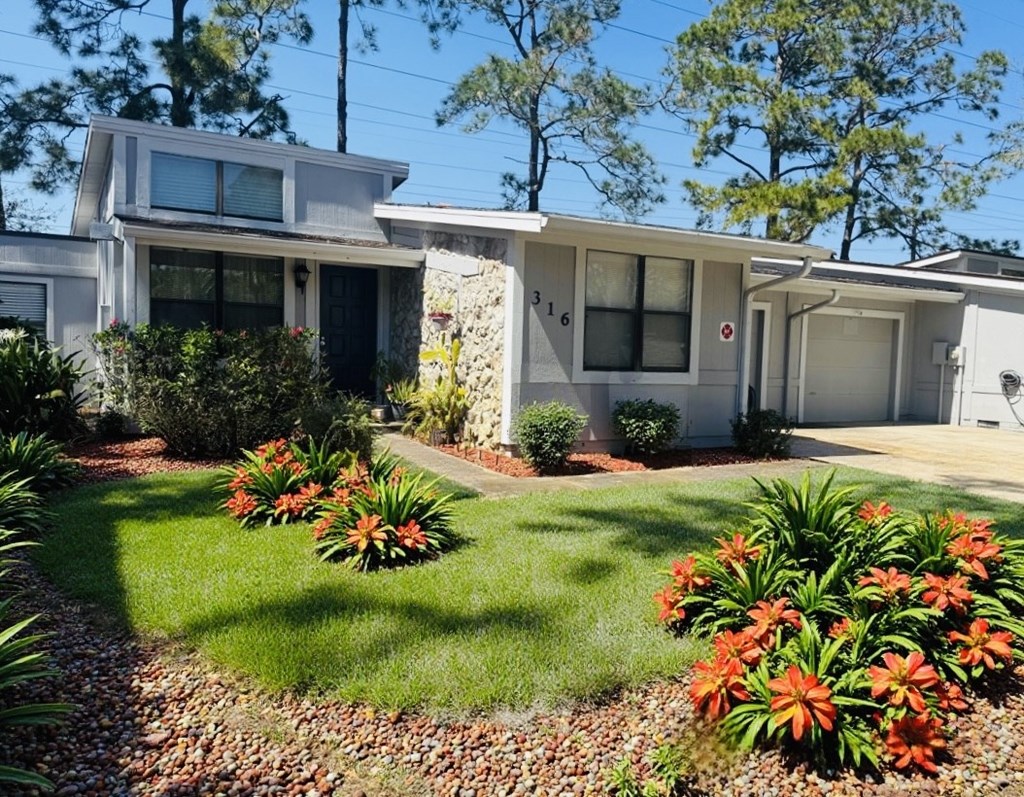 A house numbered 36 with a garden in front.