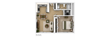 A floor plan of a house named The Newell.