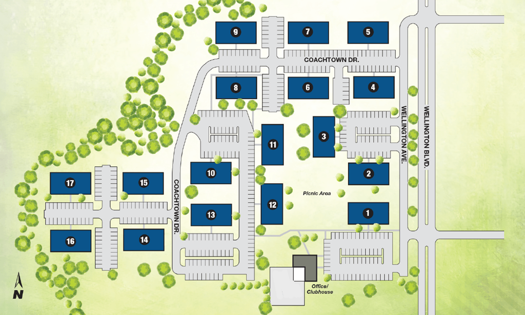 a map of the campus